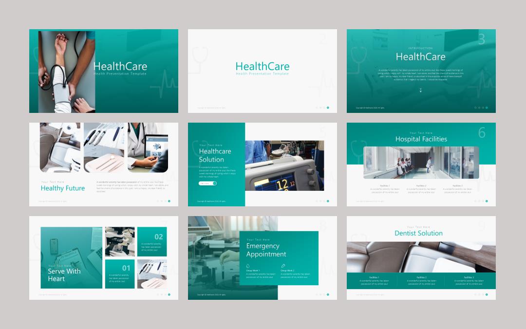 医疗商务健康PPT模版
