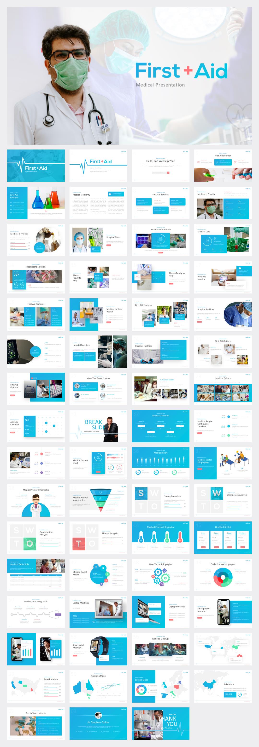 蓝色医疗主题ppt模板.pptx