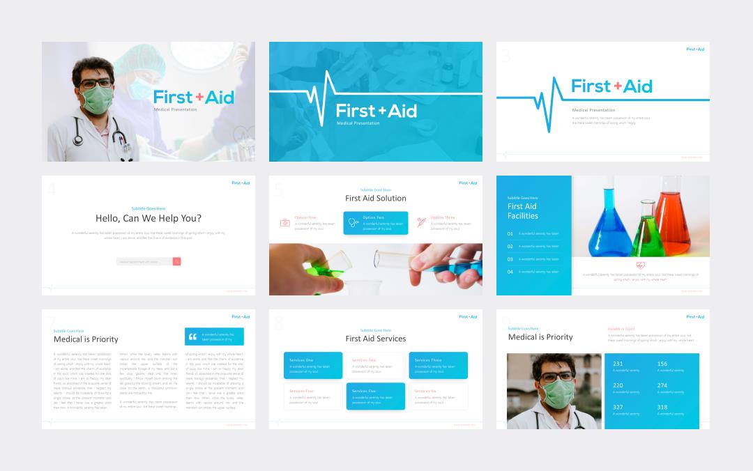 蓝色医疗主题ppt模板.pptx