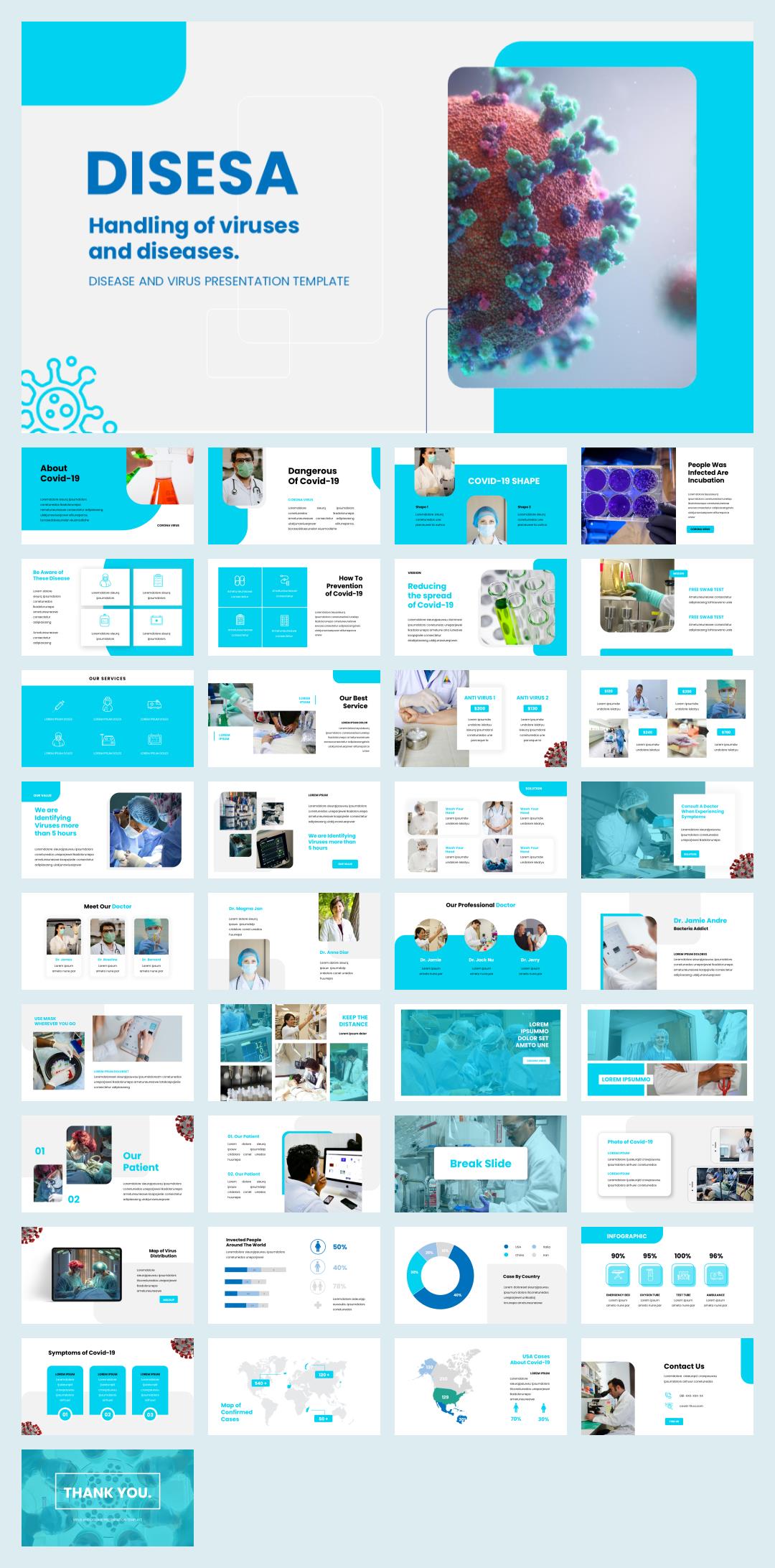 蓝色医疗商务PPT模板.pptx