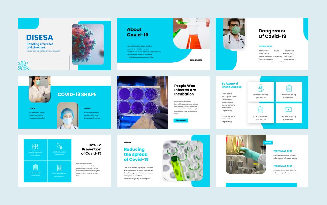 蓝色医疗商务PPT模板.pptx