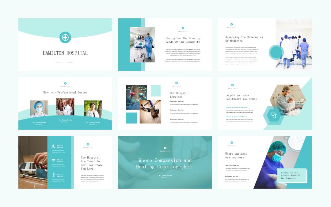 蓝色医疗计划总结PPT模板.pptx