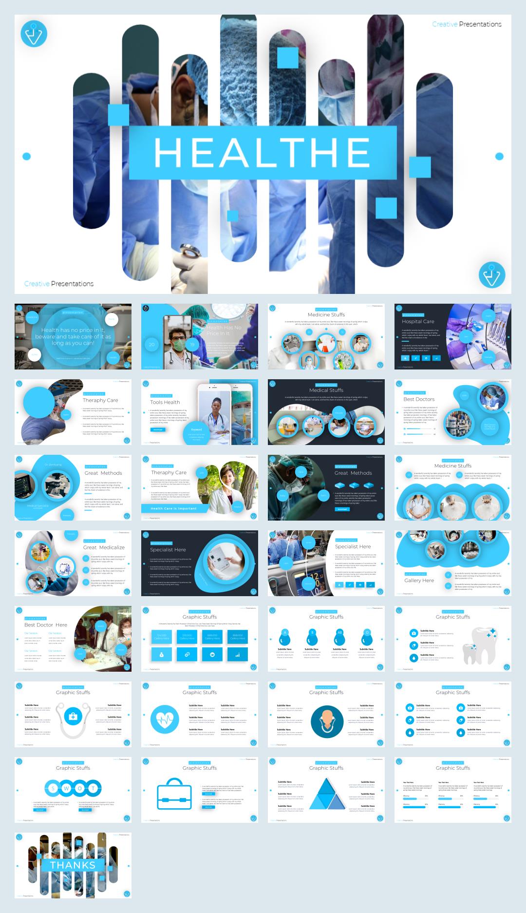 蓝色医疗主题ppt模板.pptx