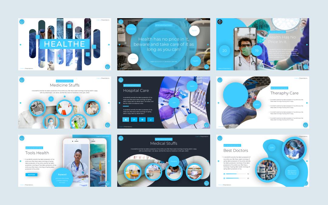 蓝色医疗主题ppt模板.pptx