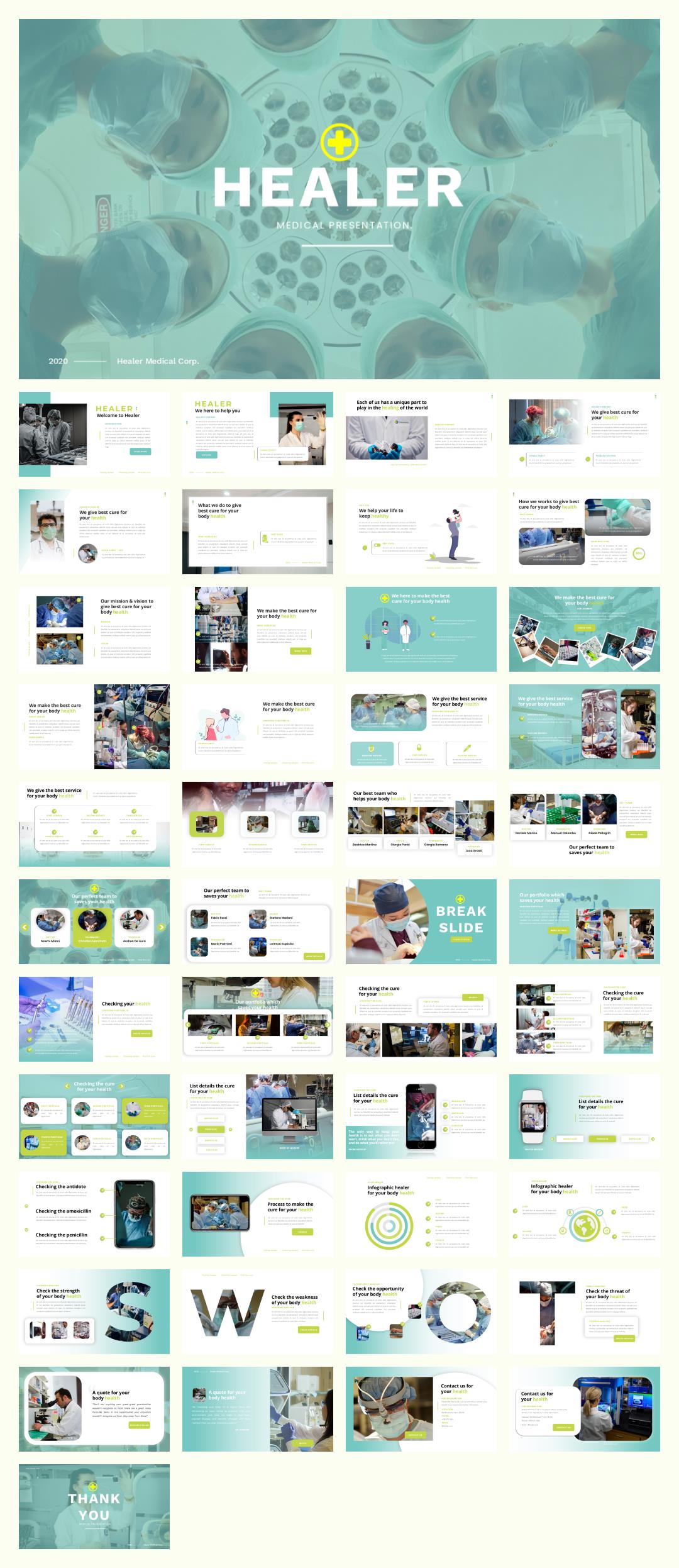 绿色医疗商务工作汇报ppt模板.pptx