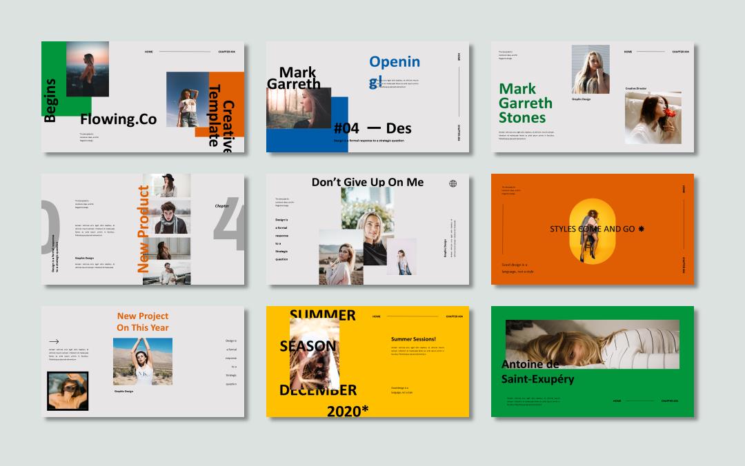 多彩简约人物ppt模板.pptx