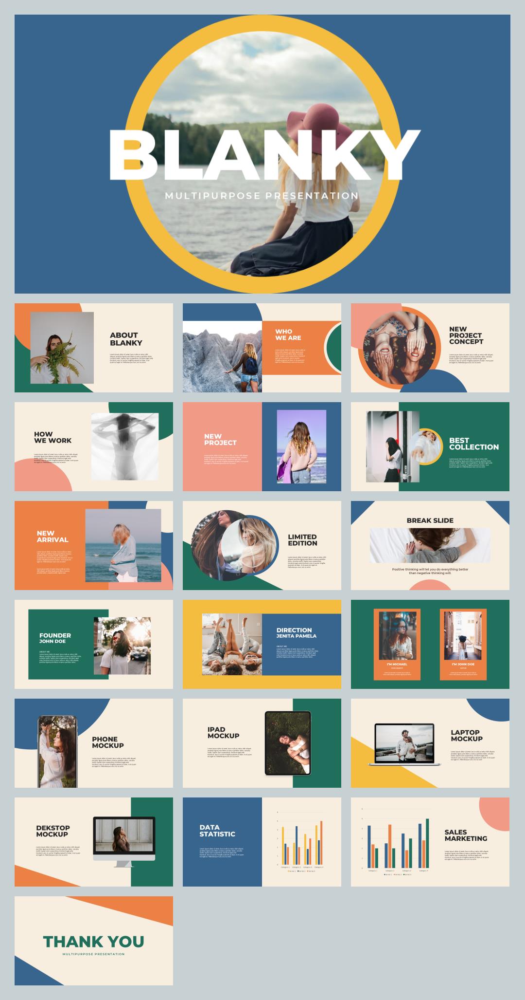 多彩简约人物ppt模板.pptx