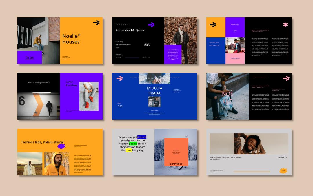 多彩时尚人物ppt模板.pptx