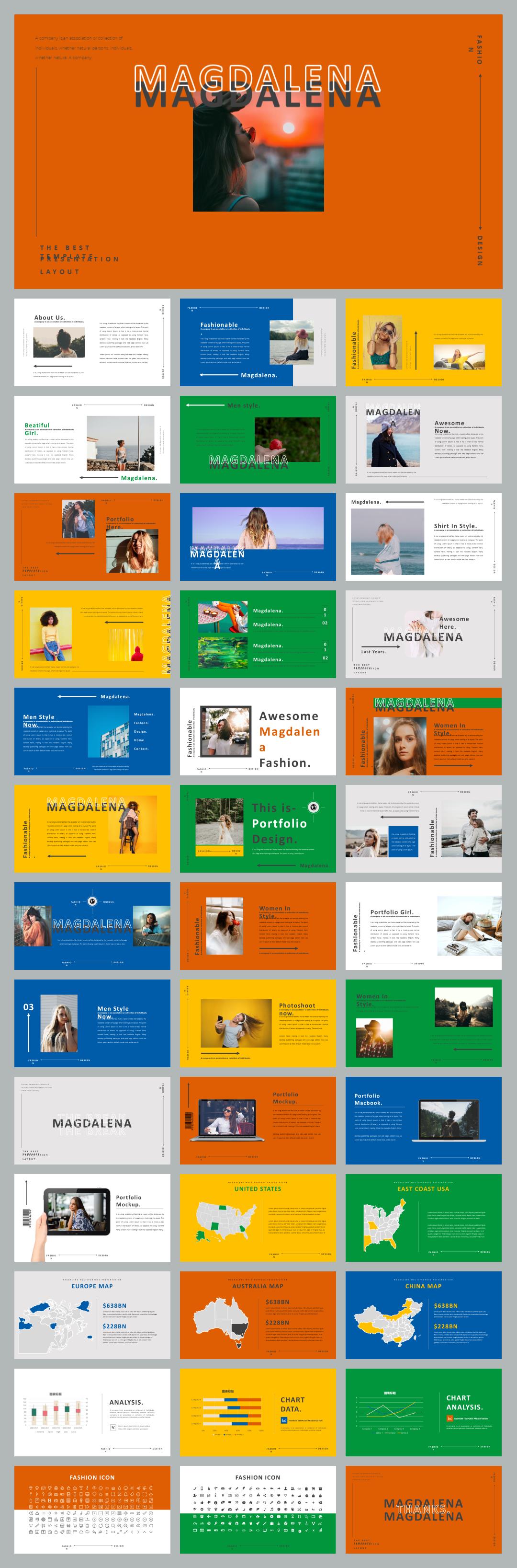 多彩人物时尚ppt模板.pptx