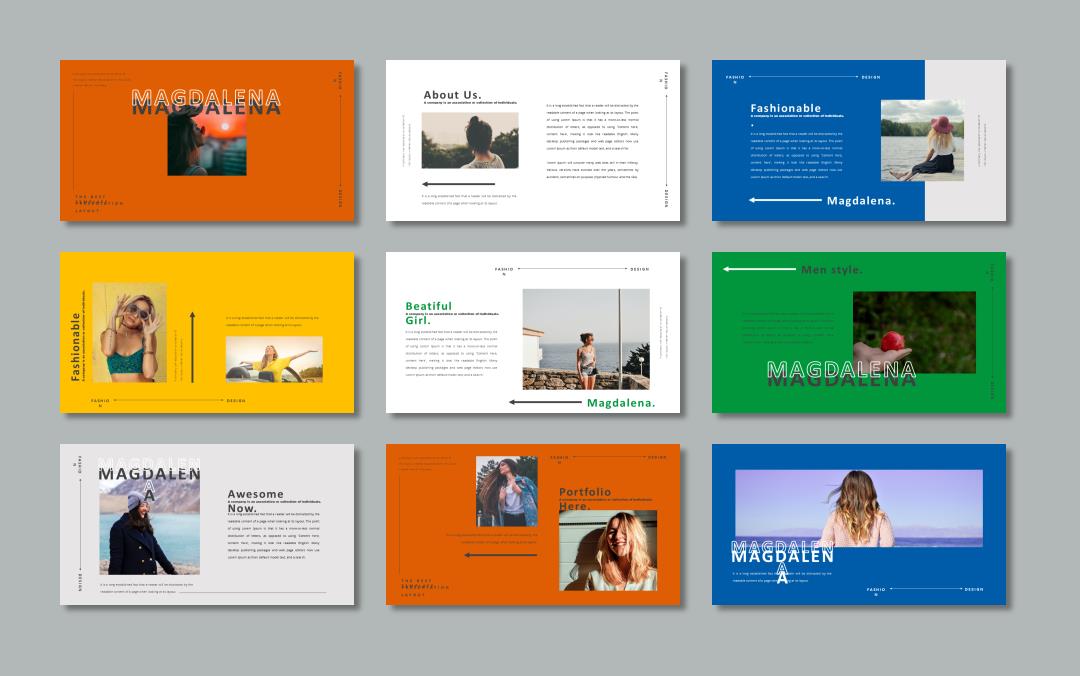 多彩人物时尚ppt模板.pptx