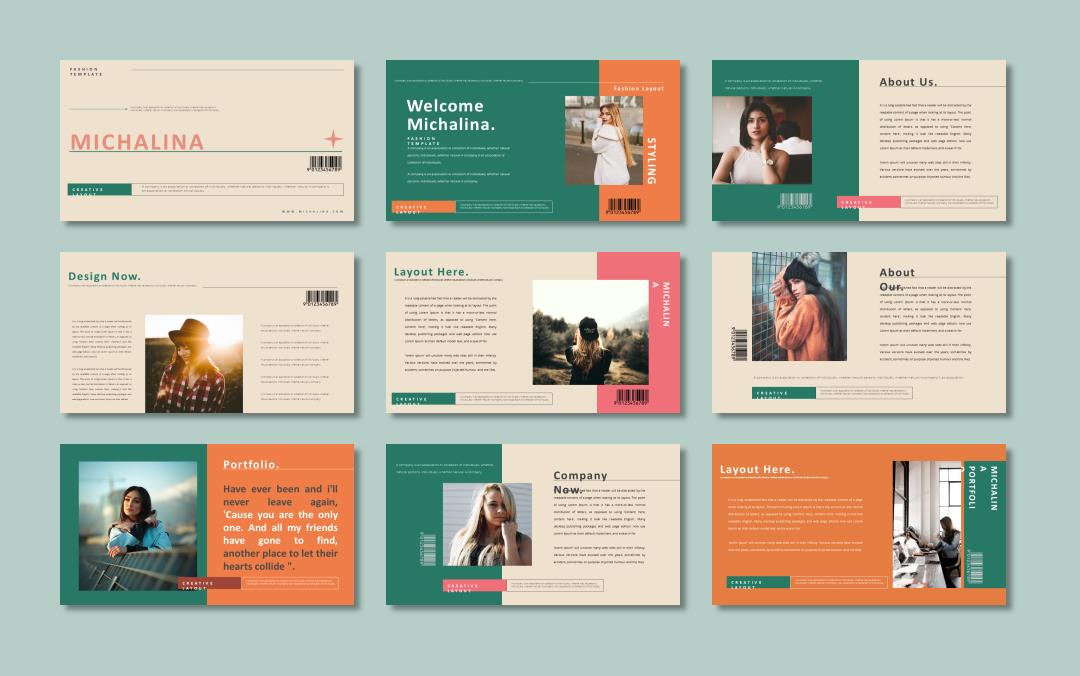 深色系时尚人物ppt模板.pptx