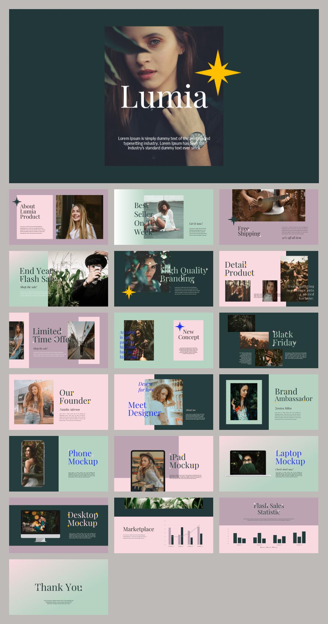 多彩时尚人物ppt模板.pptx