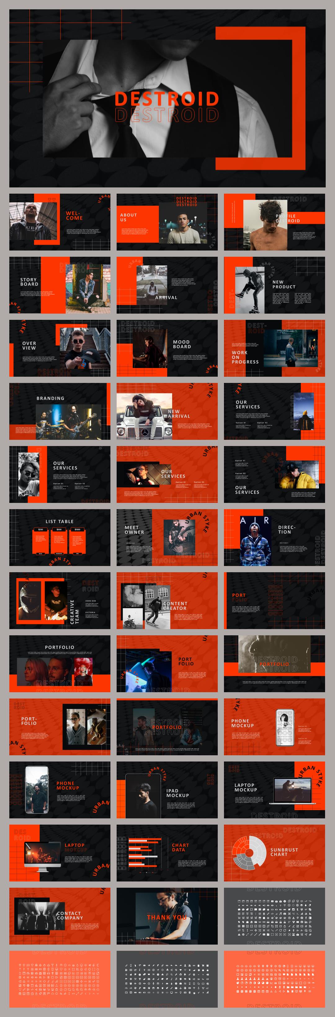 黑橙撞色炫酷ppt模板.pptx