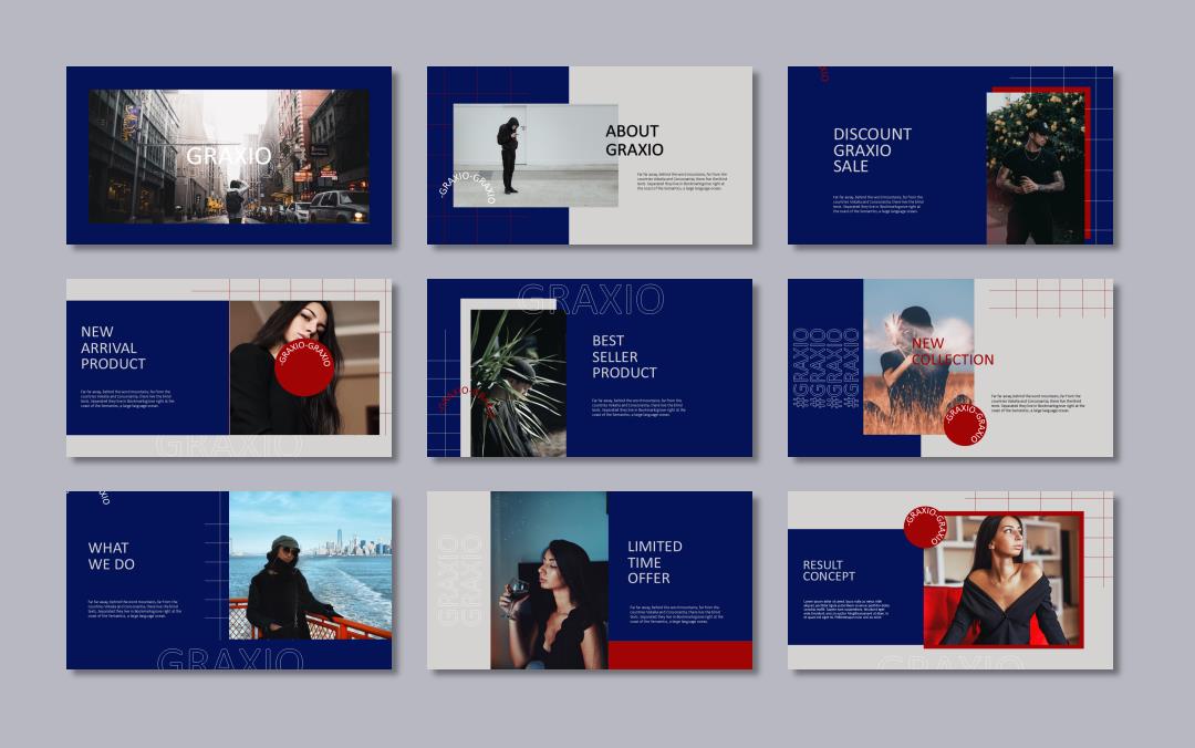 红蓝撞色炫酷ppt模板.pptx