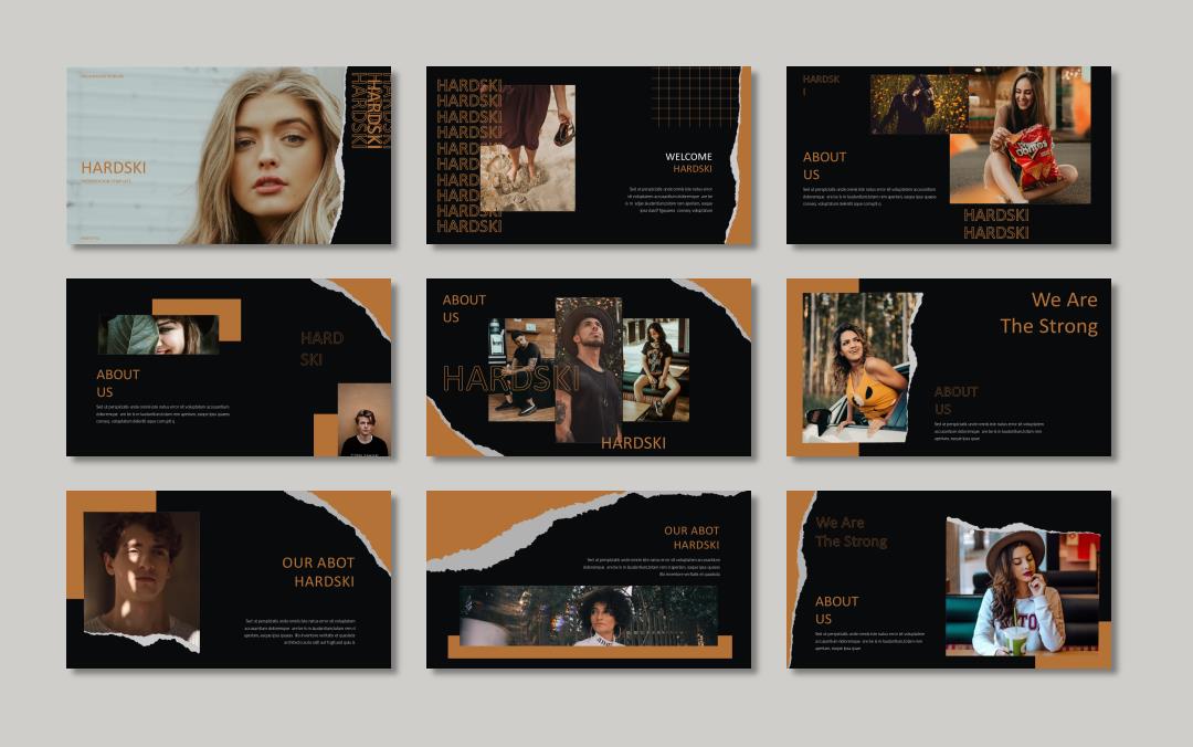 黑黄撞色人物ppt模板.pptx