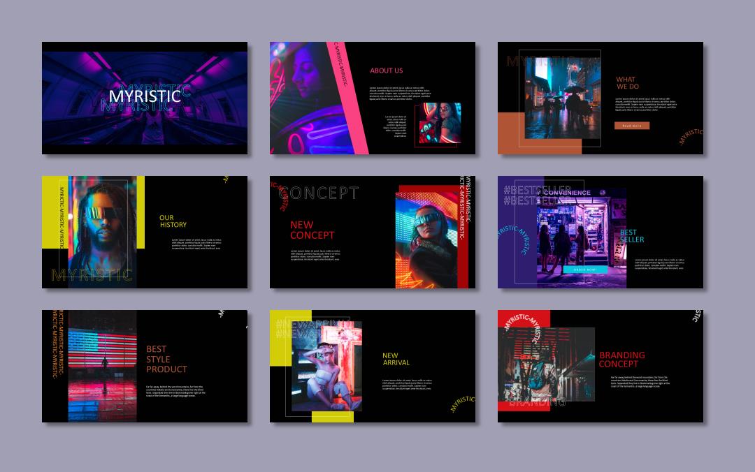 多彩赛博朋克ppt模板.pptx