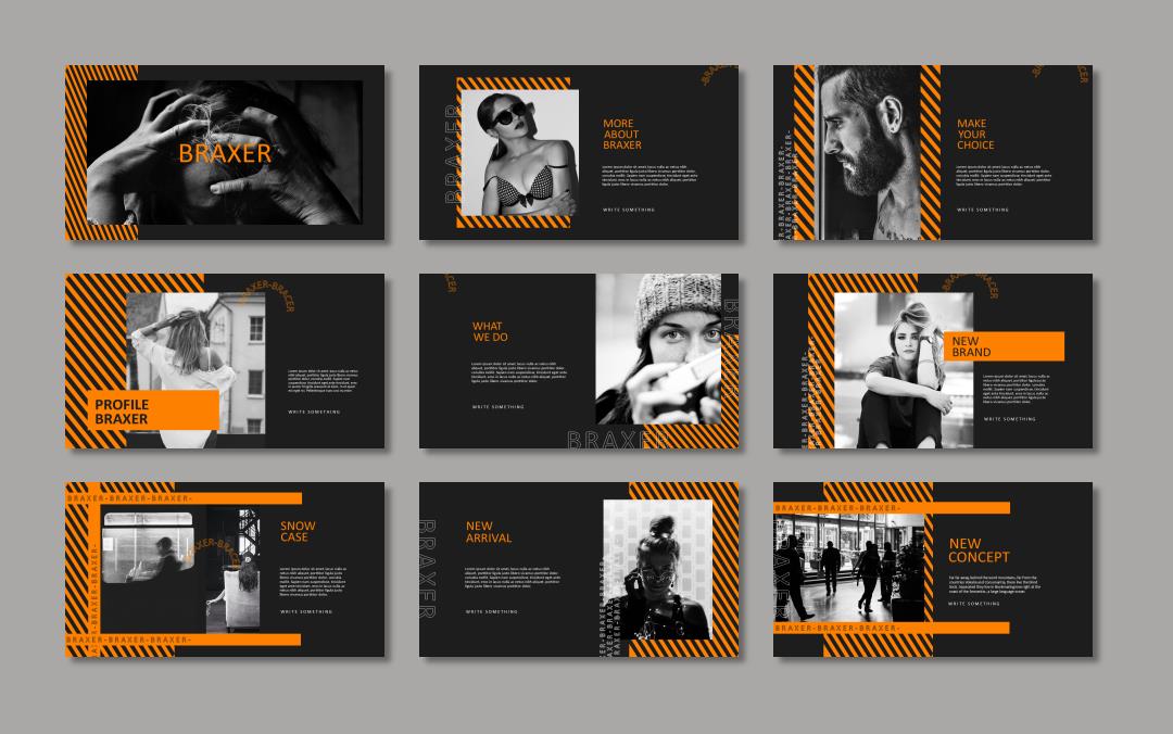 黑橙炫酷ppt模板.pptx