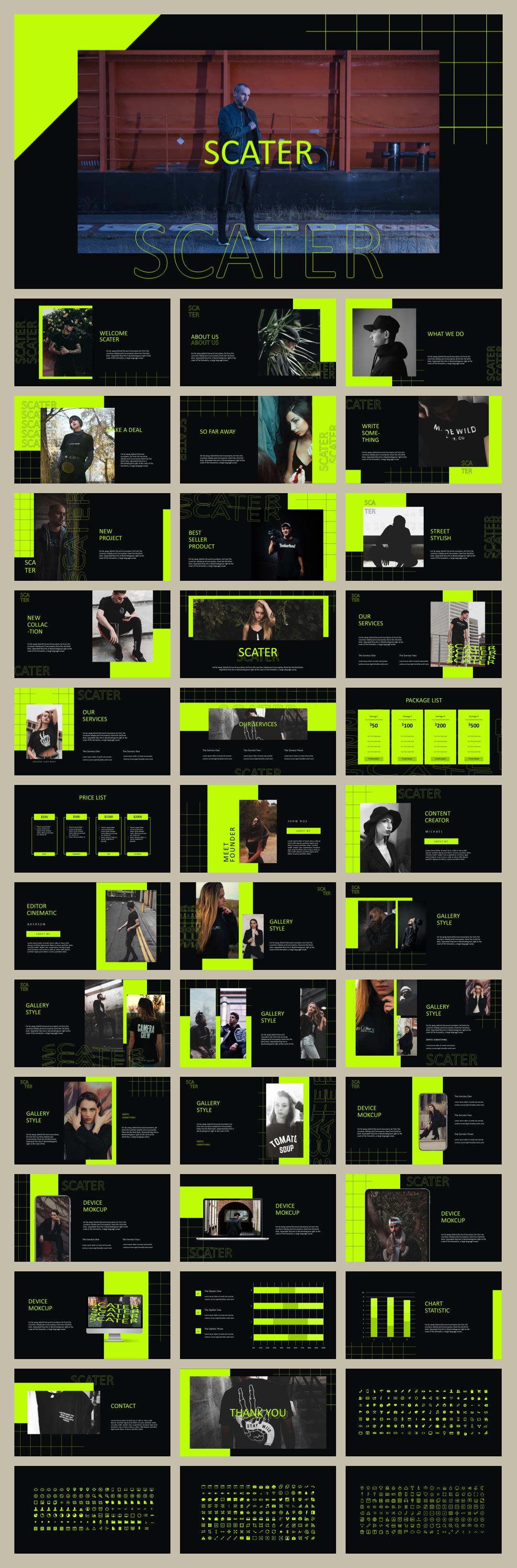 黑绿撞色炫酷ppt模板.pptx