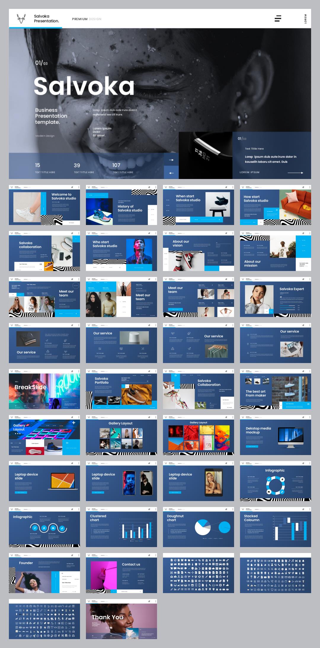 蓝色时尚公司介绍PPT模板.pptx