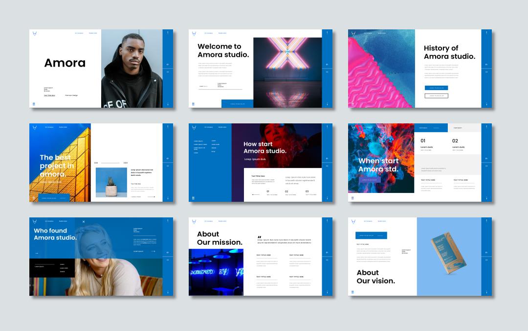 蓝灰色时尚工作汇报PPT模板.pptx