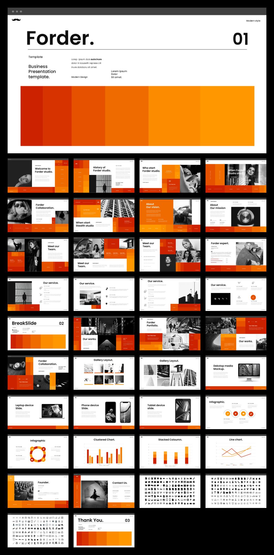 橙色现代工作汇报PPT模板.pptx