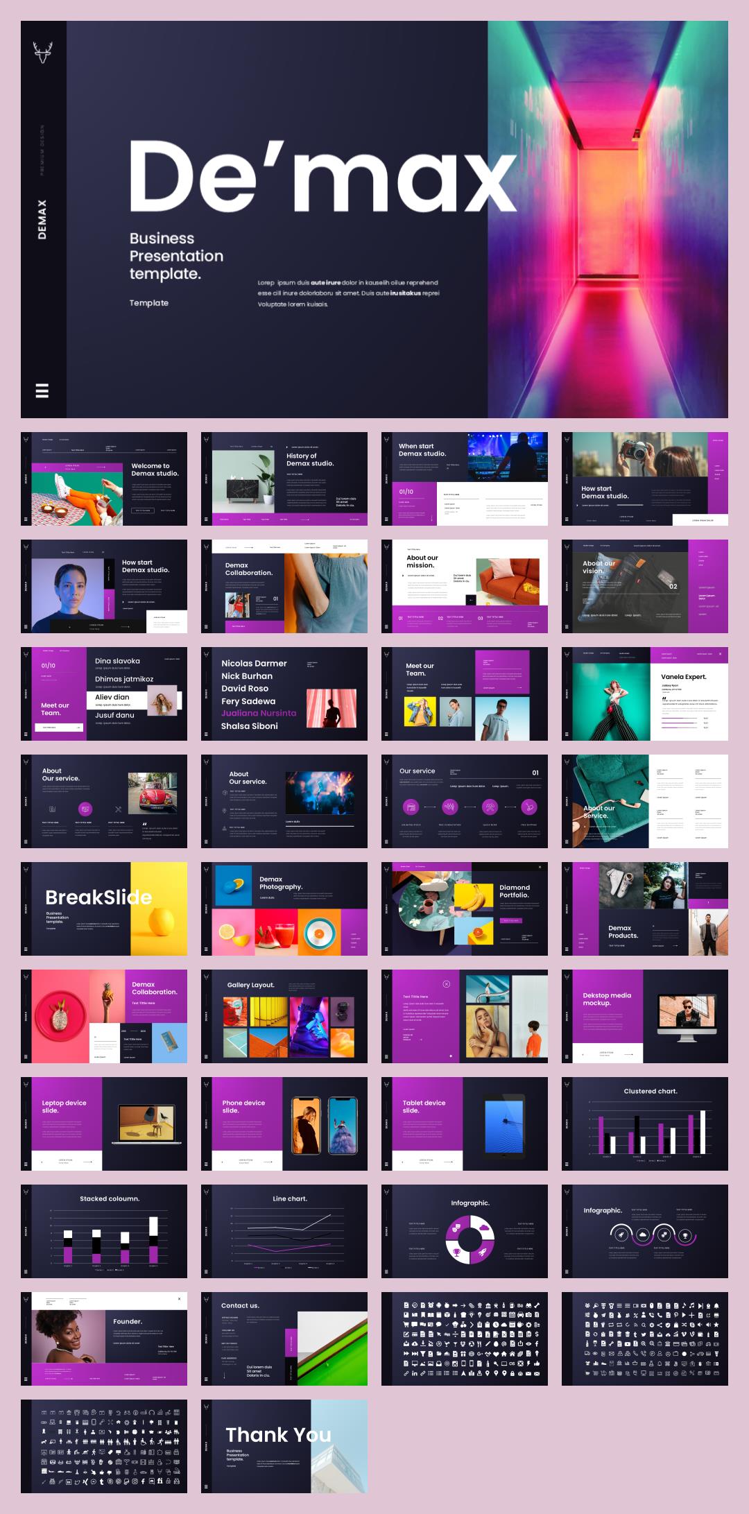 黑紫色乐活公司介绍PPT模板.pptx