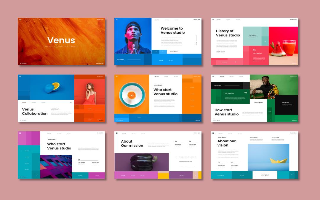 彩色时尚公司介绍PPT模板.pptx