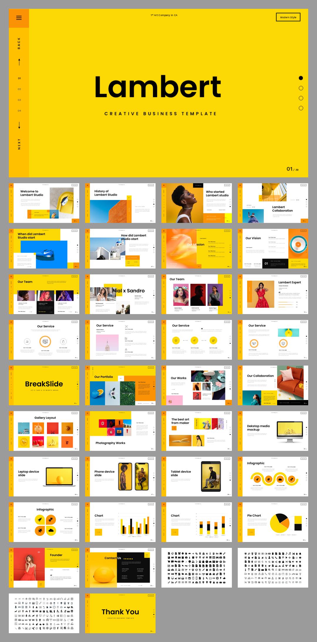 黄色缤纷工作汇报PPT模板.pptx