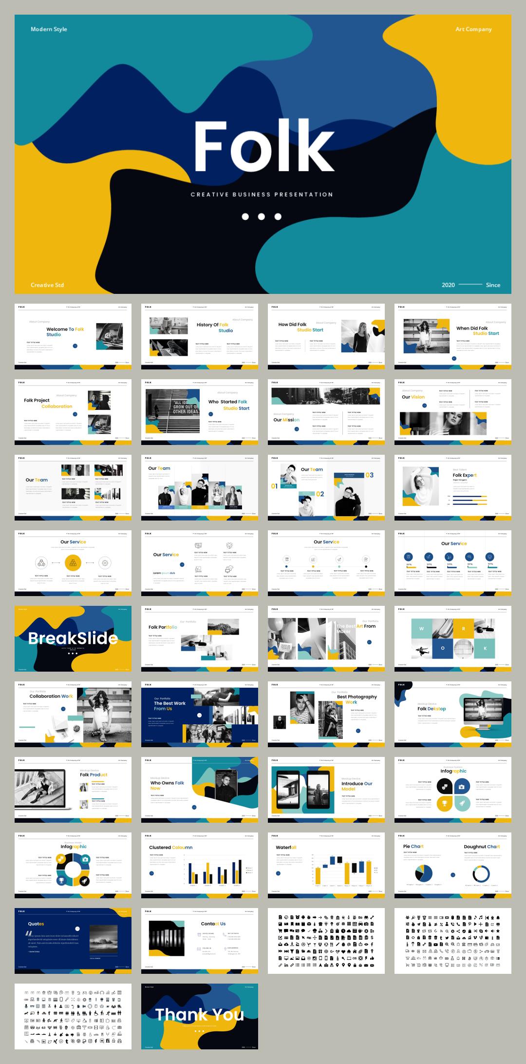 黄色艺术计划总结PPT模板.pptx