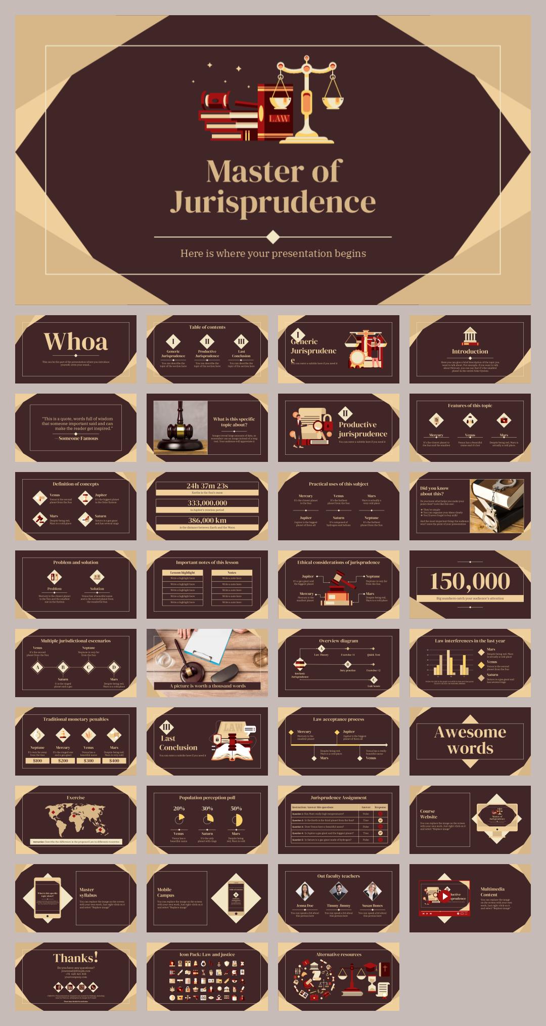 社会法律文学学术PPT模板