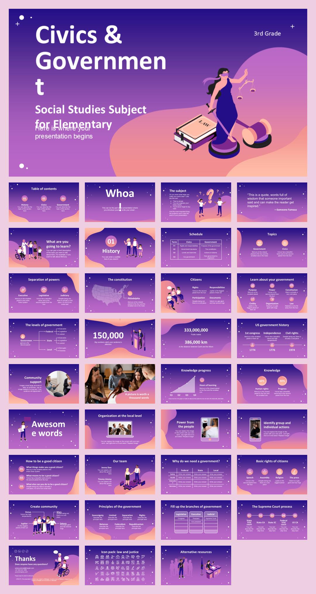 社会法律文学学术PPT模板