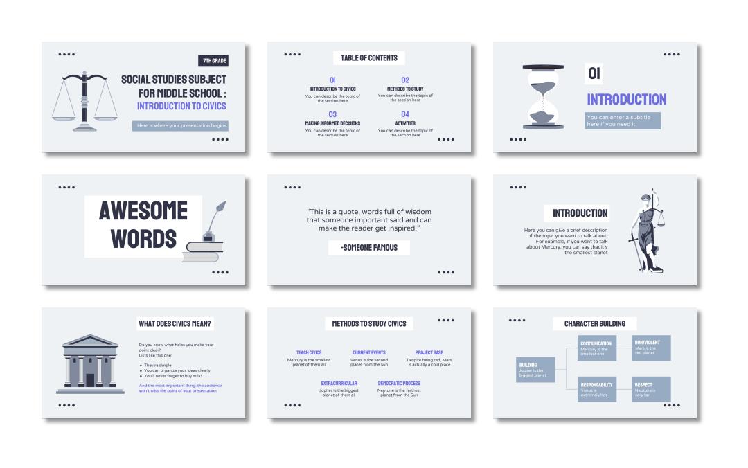 社会法律文学学术PPT模板