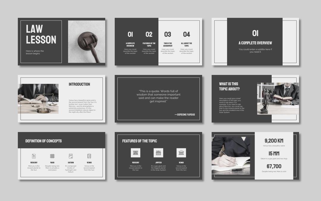 社会法律文学学术PPT模板