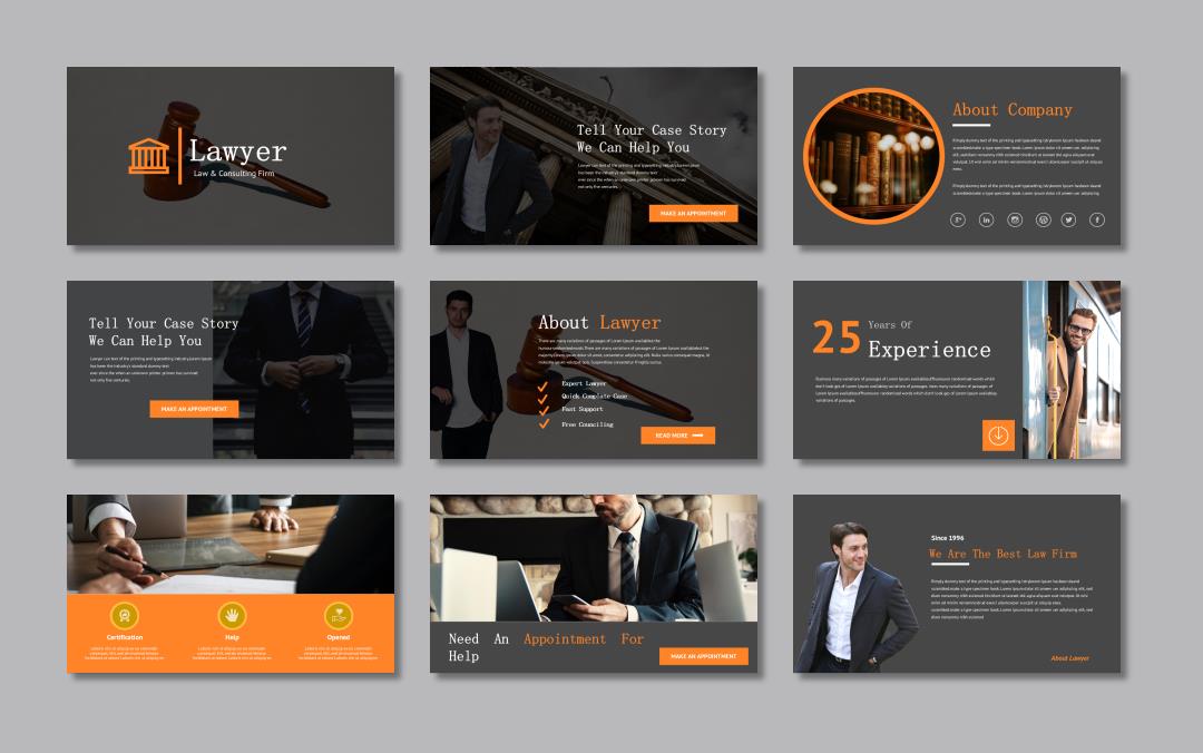 社会法律文学学术PPT模板