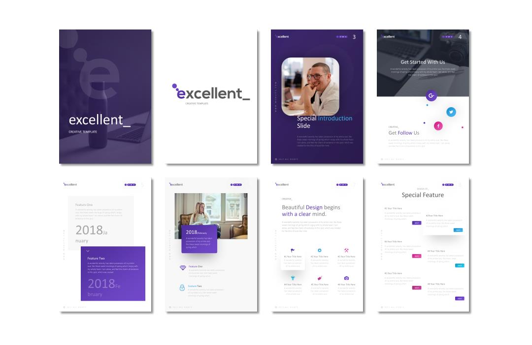 竖版A4格式PPT模板