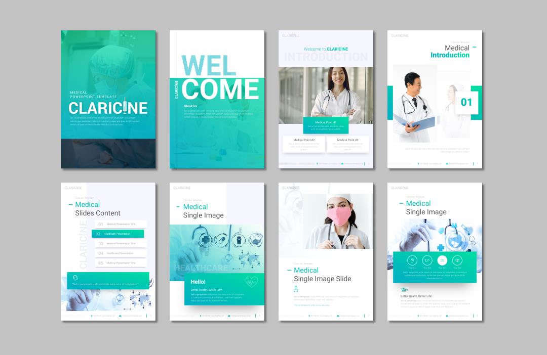 竖版A4格式医疗主题PPT模板