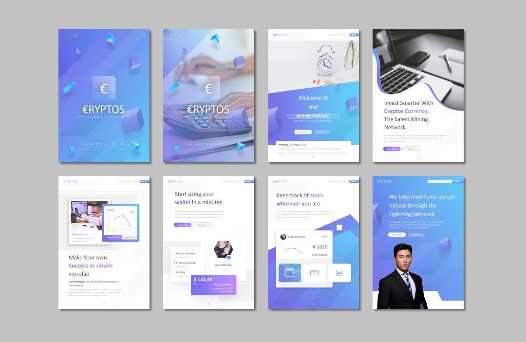 竖版A4格式金融主题PPT模板