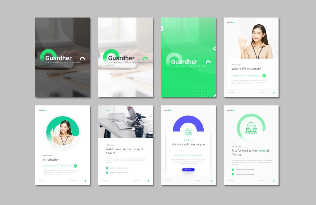 竖版A4格式PPT模板