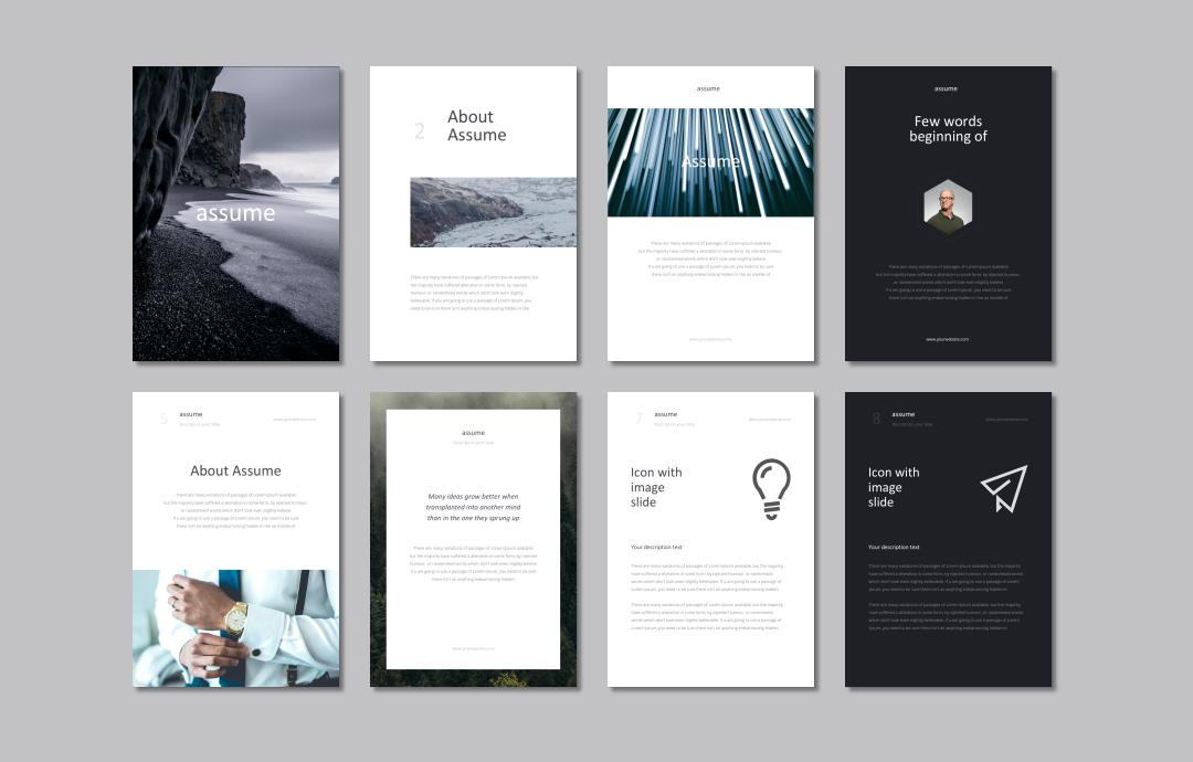 竖版A4格式PPT模板