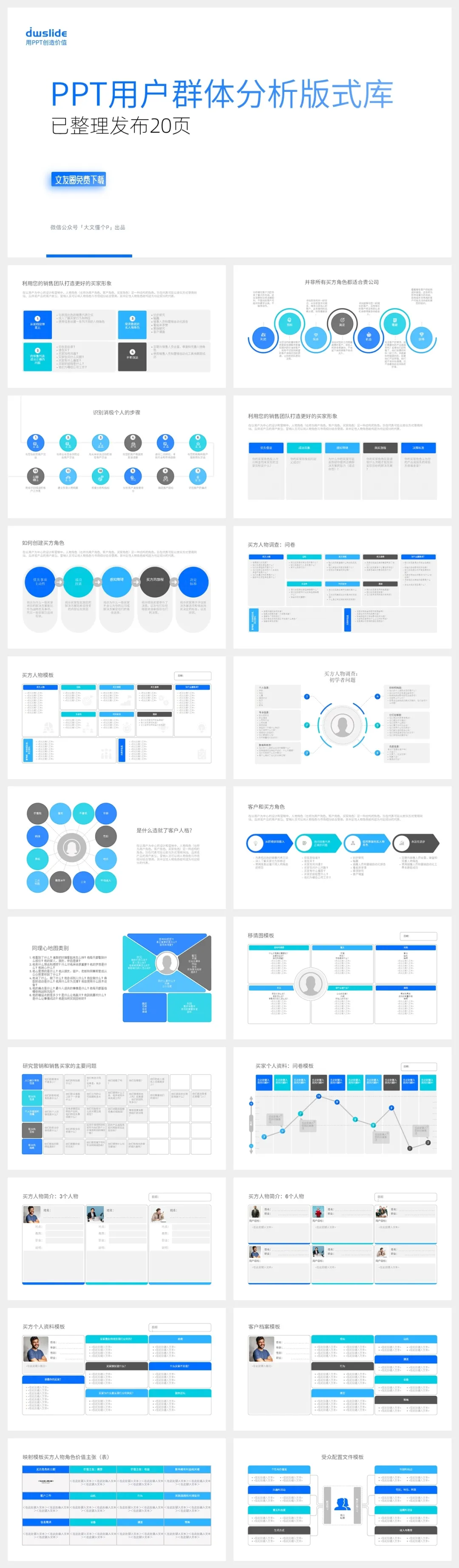 20页用户群体分析模板版式