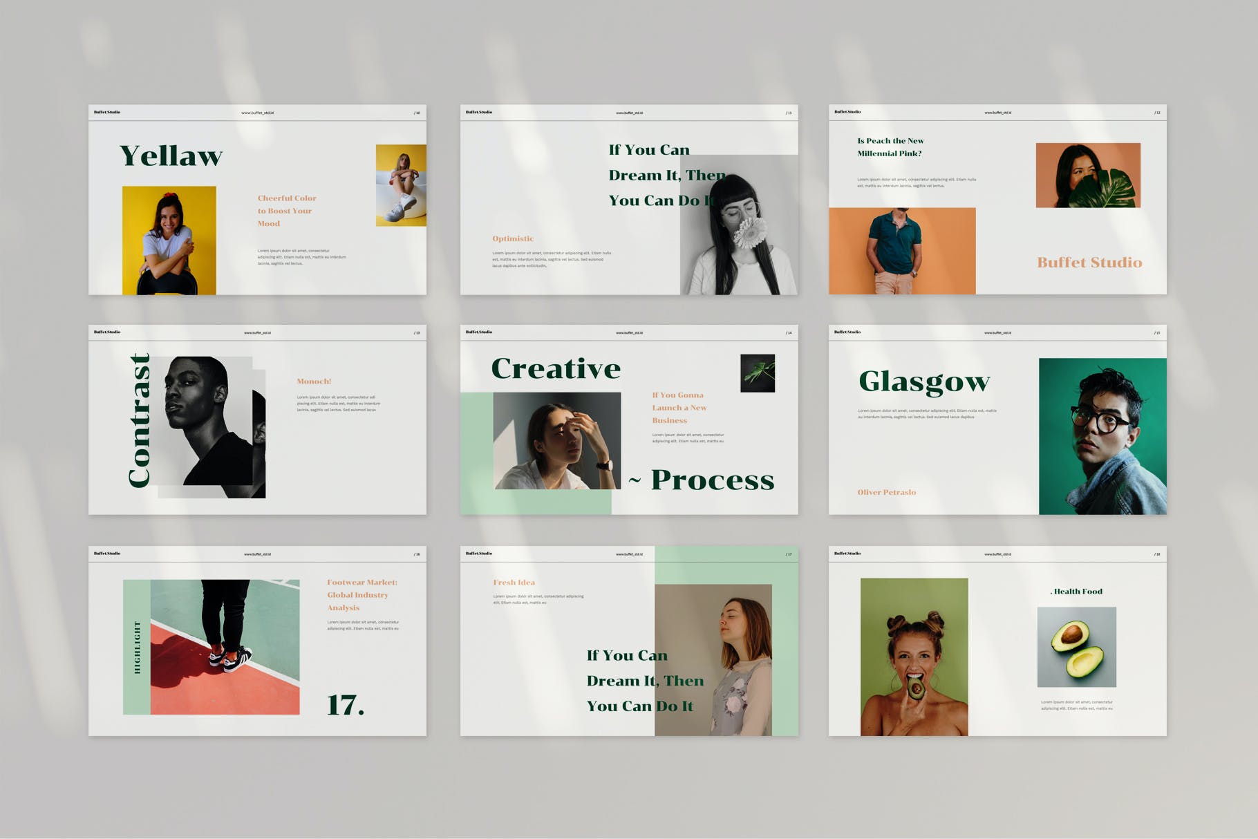 自助餐幻灯片PPT模板（PPTX）