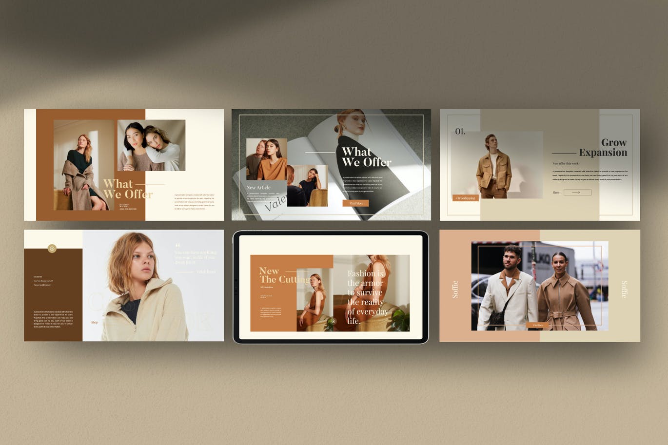 优雅时尚高端简约Google Slides谷歌幻灯片演示模板（pptx）