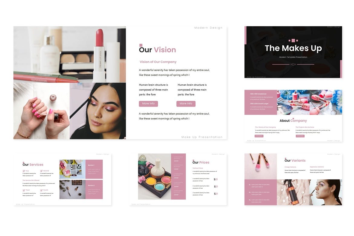 化妆品项目相关的-Powerpoint模板 [PPTX]