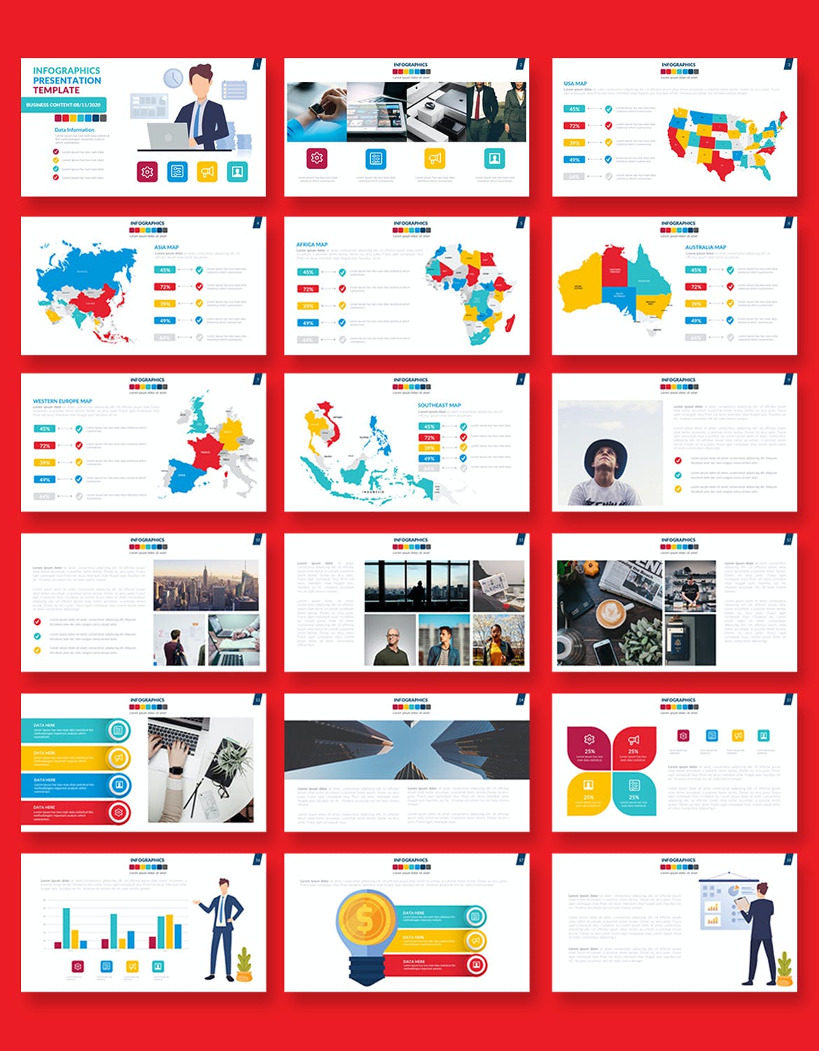 信息图形PPT模板下载（PPTX）