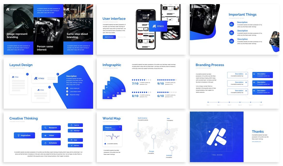 简单简介具有设计感的PPT模板(PPTX)