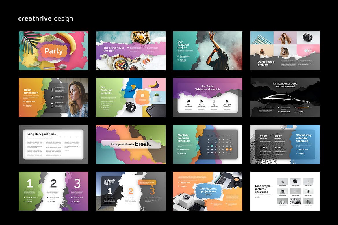 元素丰富的试试PPT模板下载（PPTX）