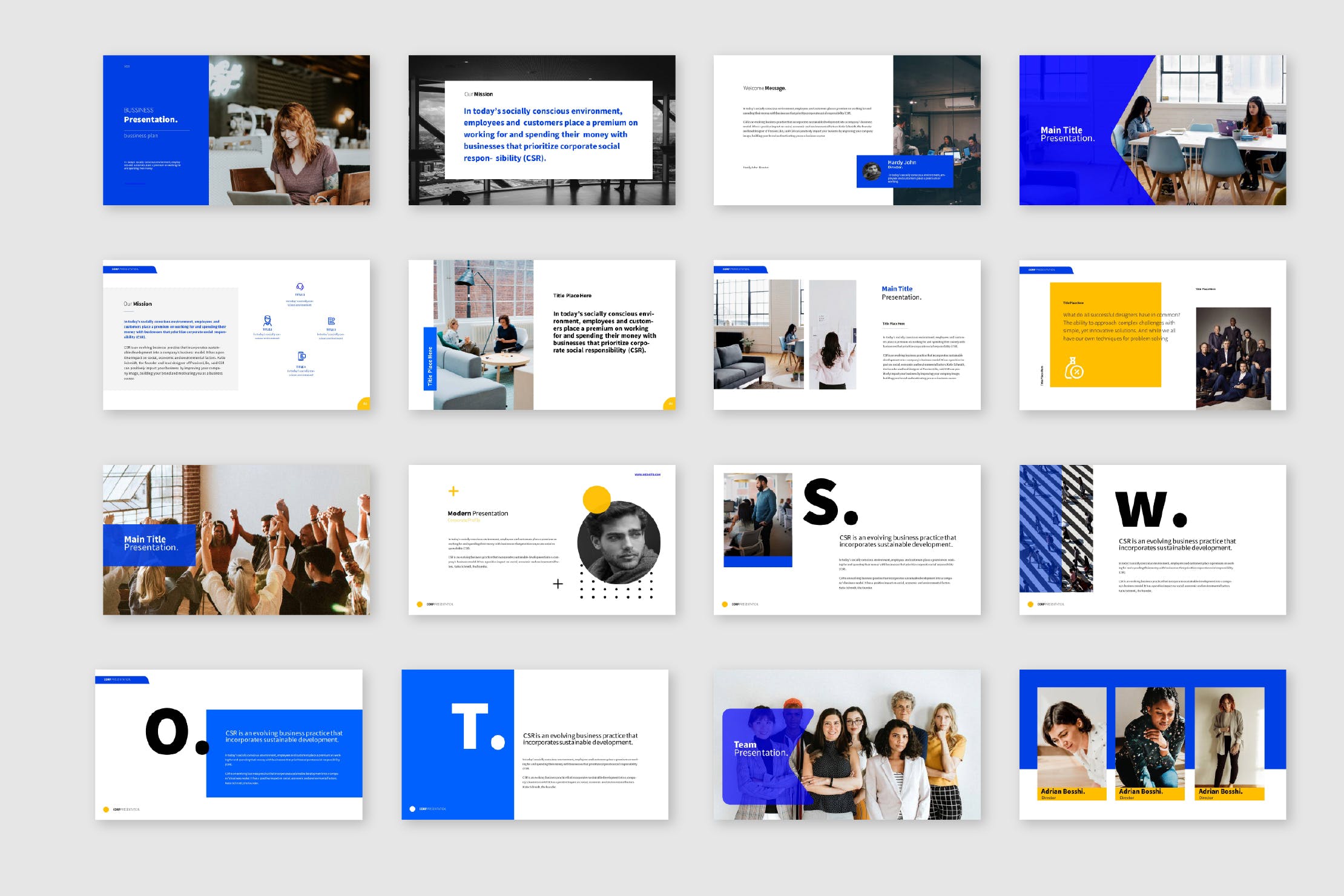 蓝色高端企业商业计划书PPT模板下载 (PPTX,Key)