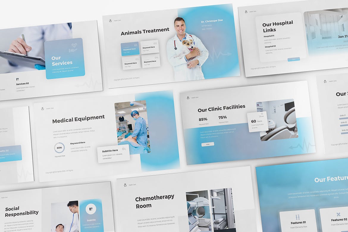 医疗保健PPT模板下载(PPTX)