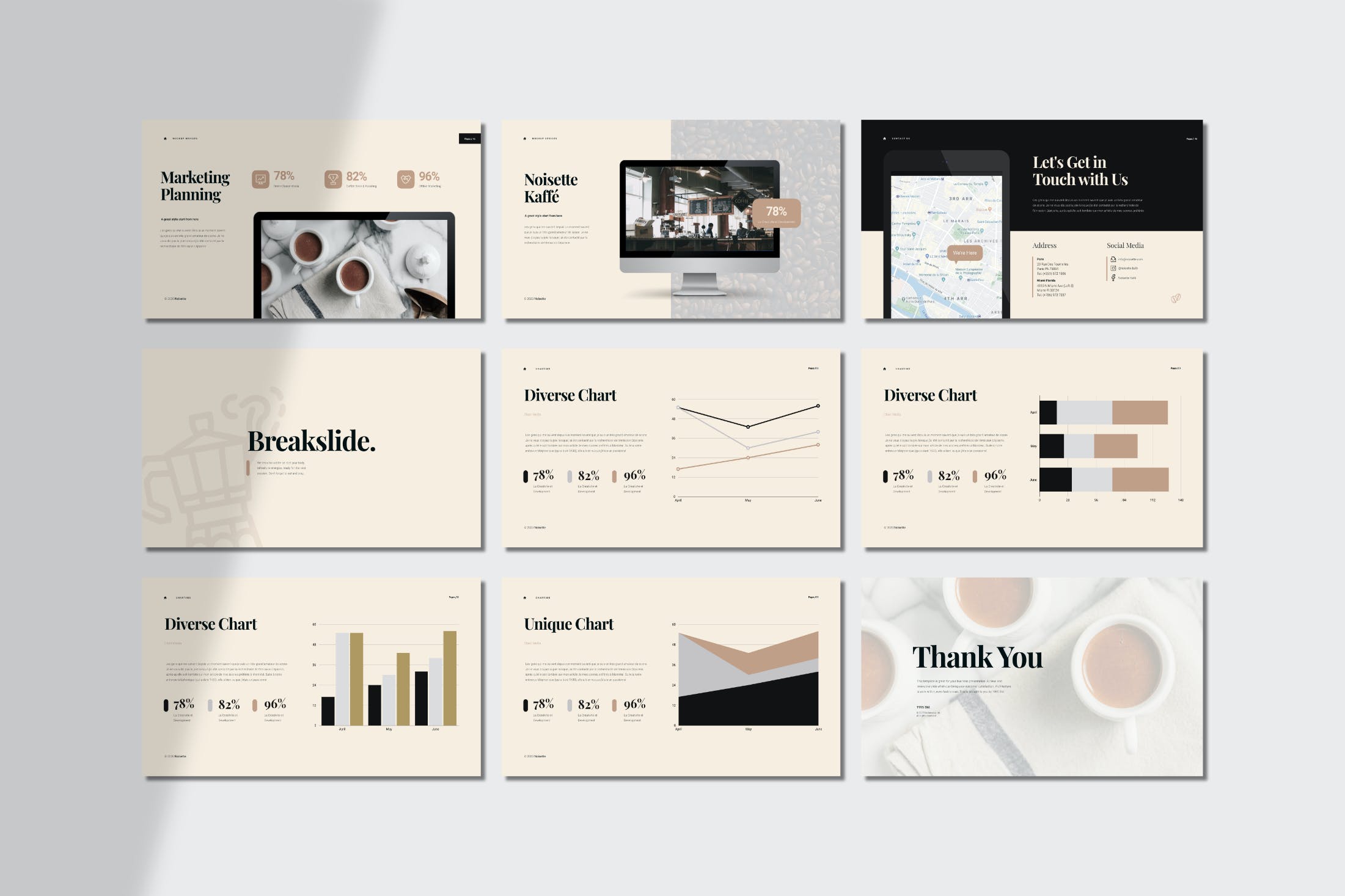 创意餐饮业务PPT模板(PPTX,key)