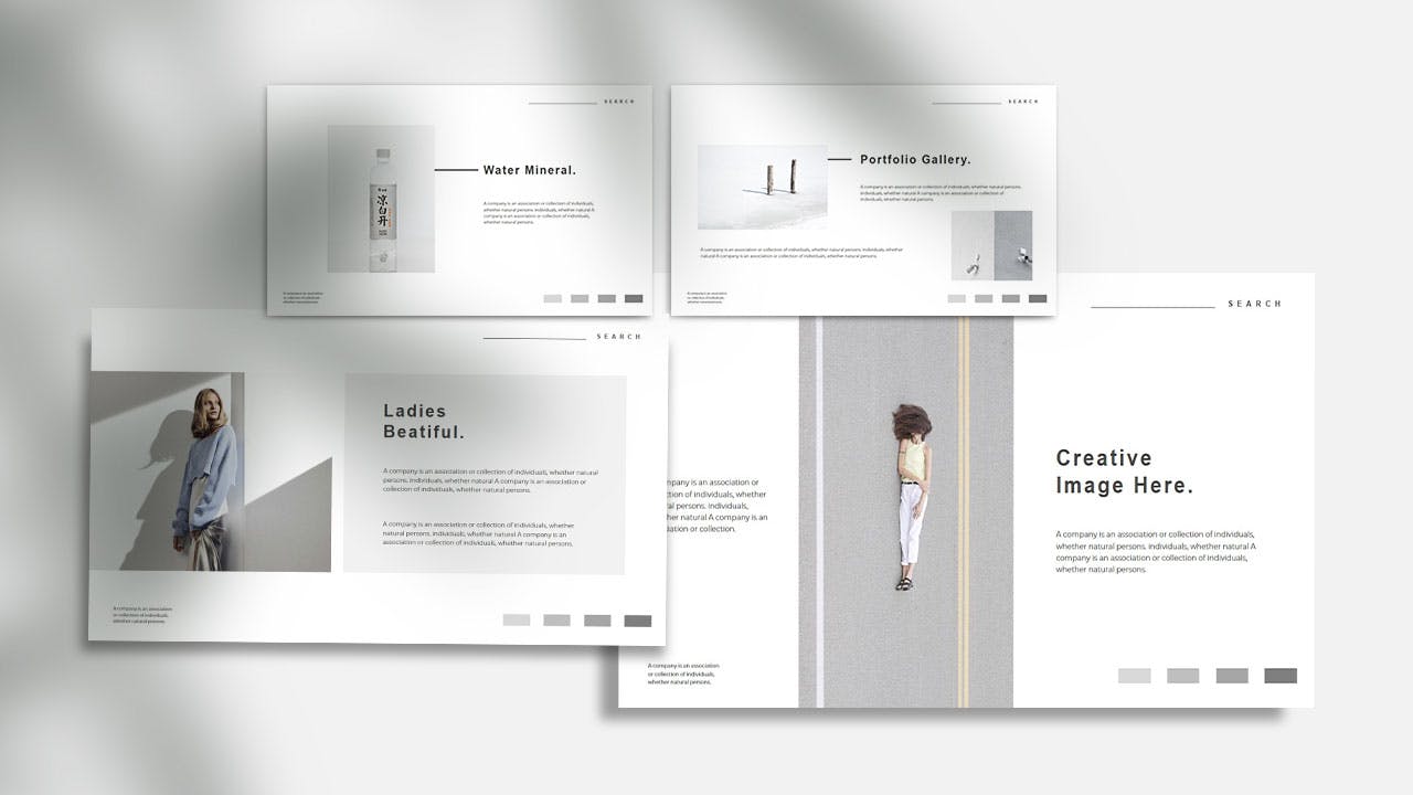 极简主义简单商业计划书PPT模板下载(PPTX)